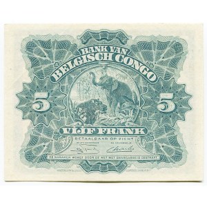 Belgian Congo 5 Francs 1951