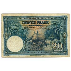 Belgian Congo 20 Francs 1940