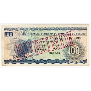 Burundi 100 Francs 1960 - 1962 (ND) (1964)