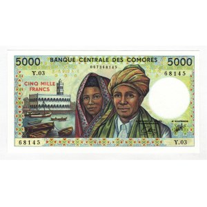Comoros 5000 Francs 1984 (ND)