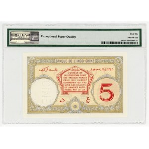 Djibouti 5 Francs 1928 - 1938 (ND) Specimen PMG 66