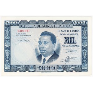 Equatorial Guinea 1000 Mil 1969
