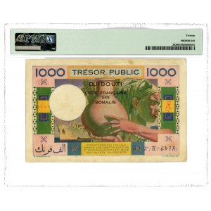 French Somaliland 1000 Francs 1952 (ND) PMG 20