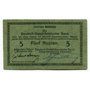 German East Africa 5 Rupien 1915