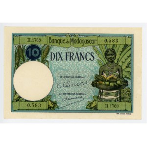 Madagascar 10 Francs 1937 - 1947 (ND)