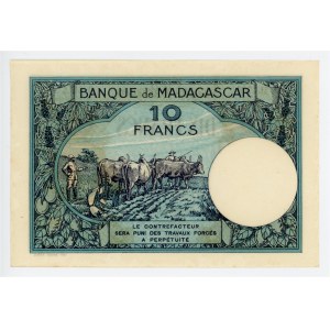 Madagascar 10 Francs 1937 - 1947 (ND)