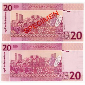 Sudan 2 x 20 Pounds 2006 Specimen And Command Notes