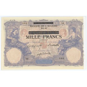 Tunisia 1000 Francs 1942 - 1943 (ND)
