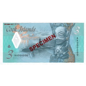 Cook Islands 3 Dollars 2021 (ND) Specimen