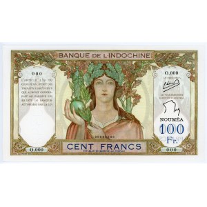 New Caledonia 100 Francs 1937 - 1967 (ND) Specimen
