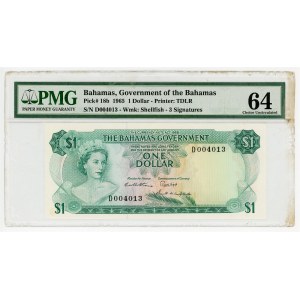 Bahamas 1 Dollar 1965 PMG 64