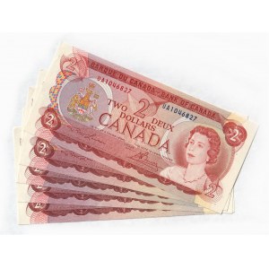 Canada 5 x 2 Dollars 1974