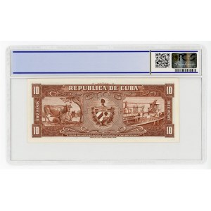Cuba 10 Pesos 1960 Specimen PCGS 66