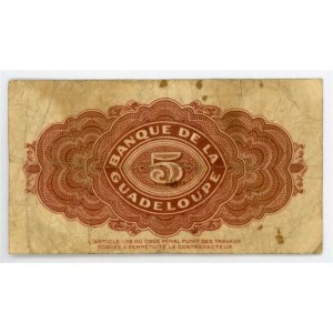 Guadeloupe 5 Francs 1942 (ND)