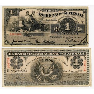 Guatemala 2 x 1 Peso 1900 & 1920