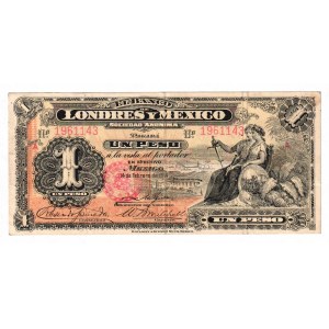 Mexico Banco de Londers 1 Peso 1914