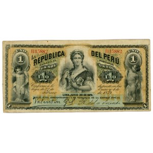 Peru 1 Sol 1879