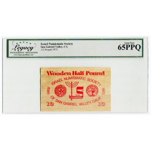 United States California, San Gabriel Valley 1/2 Wooden Pound 1973 LCG 65 PPQ