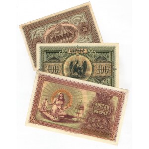 Armenia 50-100-250 Roubles 1919