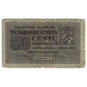 Lithuania 50 Centu 1922