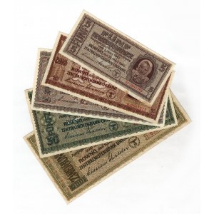Ukraine German Occupation Lot of 6 Banknotes 1942