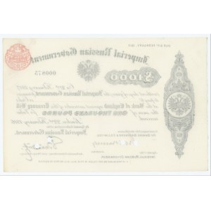 Russia Imperial Russian Government Payment Obligation 1000 Pounds 1917