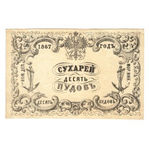 Russia - Northwest Maritime Ministry 10 Pounds Of Crackers 1867