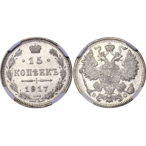 Russia 15 Kopeks 1917 ВС NGC MS 63 R