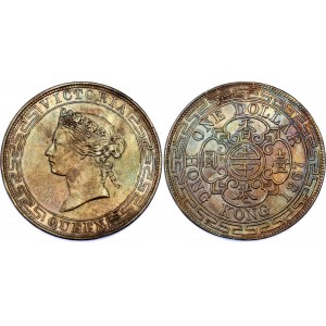 Hong Kong 1 Dollar 1867 Overdate