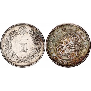 Japan 1 Yen 1892 (25) 年五十二治明