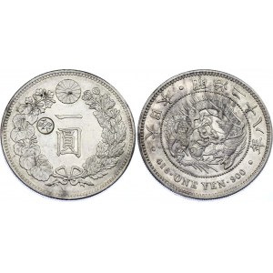 Japan 1 Yen 1895 (28) with Countermark