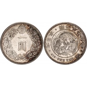 Japan 1 Yen 1904 (37) 年七十三治明