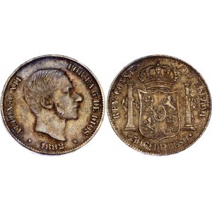 Philippines 50 Centimos de Peso 1882