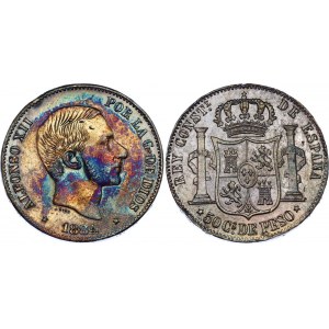 Philippines 50 Centimos de Peso 1884