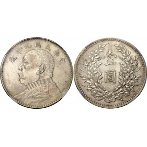 China Republic 1 Dollar 1920 (9) NGC MS 61