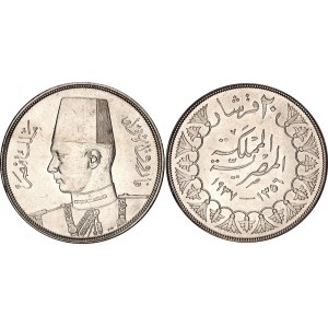 Egypt 20 Piastres 1937 AH 1356 PCGS MS 63