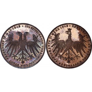 German States Frankfurt 2 Gulden 1848 PCGS MS65