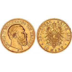 Germany - Empire Hessen 10 Mark 1879 H