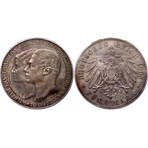 Germany - Empire Saxe-Weimar-Eisenach 5 Mark 1903 A PCGS PR64