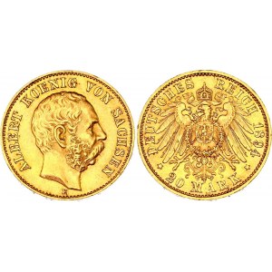 Germany - Empire Saxony 20 Mark 1894 E