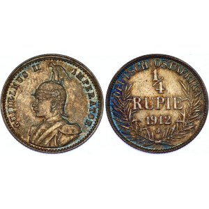 German East Africa 1/4 Rupie 1912 J