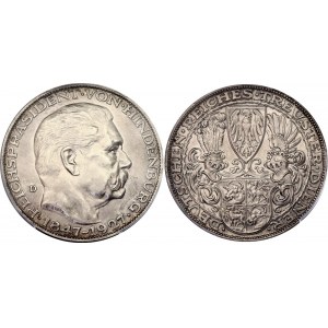 Germany - Weimar Republic Bavaria Silver Medal 80th Anniversary of Birth of Paul von Hindenburg 1927 D PCGS PR 63