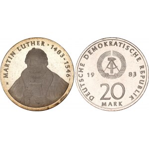 Germany DDR 20 Mark 1983 A Martin Luther Proof