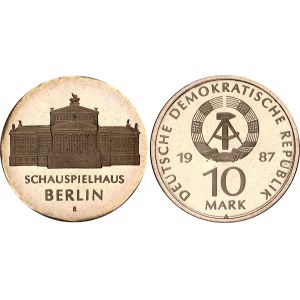 Germany DDR 10 Mark 1987 A Berlin Theater Proof