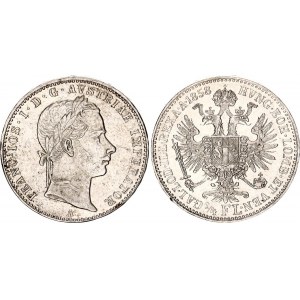 Austria 1/4 Florin 1858 A