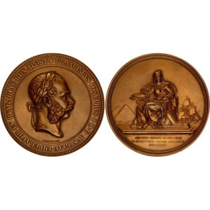 Austria Bronze Medal The Opening of the Suez Canal 1869 Restrike