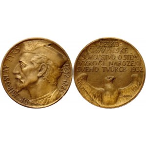 Czechoslovakia Bronze Medal 100th Anniversary of the Death of Miroslav Tyrš 1932