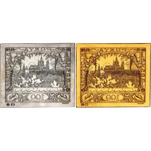 Czech Republic Set of Gold and Silver Stamps 100 Years of Czechoslovakia 2018