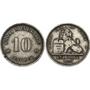 Belgium 10 Centimes 1859 Essai / Pattern