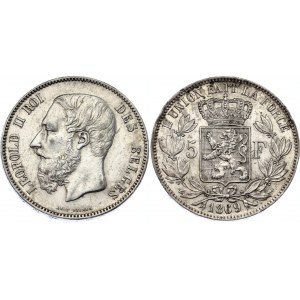 Belgium 5 Francs 1869